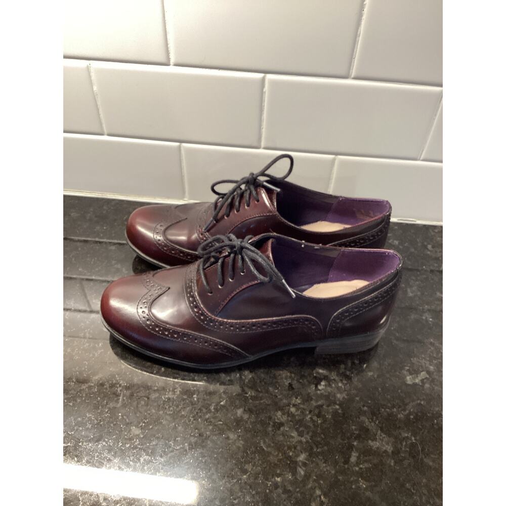 Clarks Brown Burgundy Hamble Oak‎ Oxfords Women's Size 6 - Picture 4 of 9
